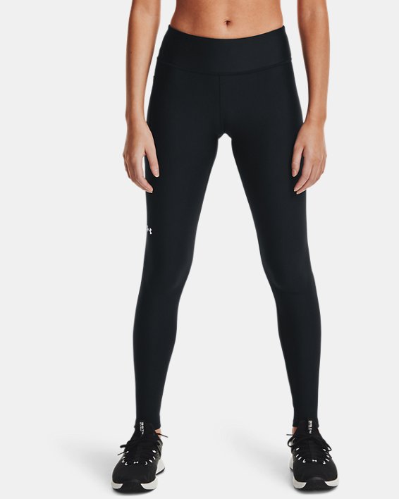 Women's HeatGear® No-Slip Waistband Mid-Rise Full-Length Leggings, Black, pdpMainDesktop image number 0